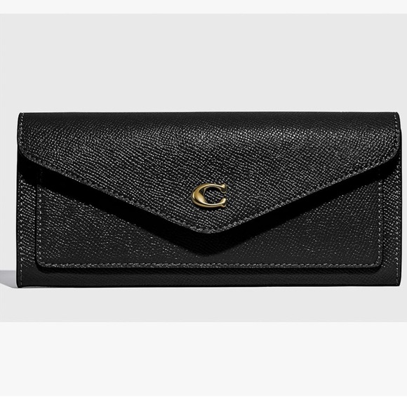 🎁Coach Women's Crossgrain Leather Wyn Soft Wallet, LI/Black, One Size - Picture 4 of 6